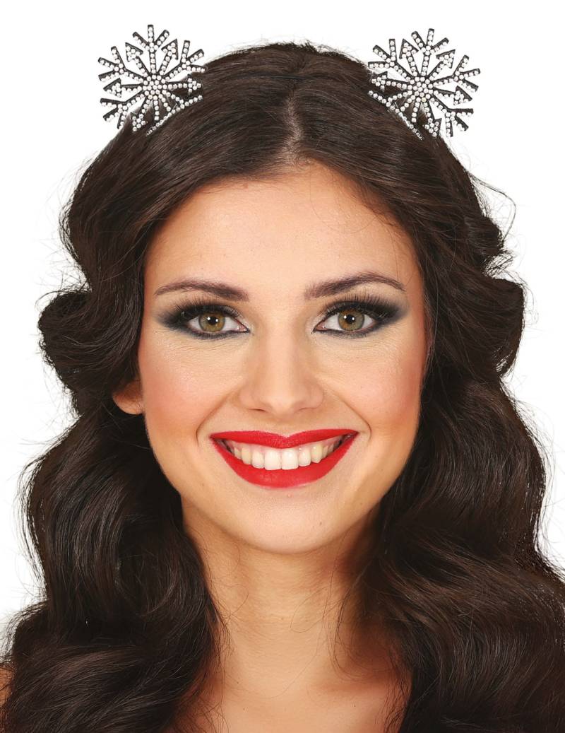 Haarreif mit Schneeflocken und Strasssteinen für Erwachsene von GUIRMA