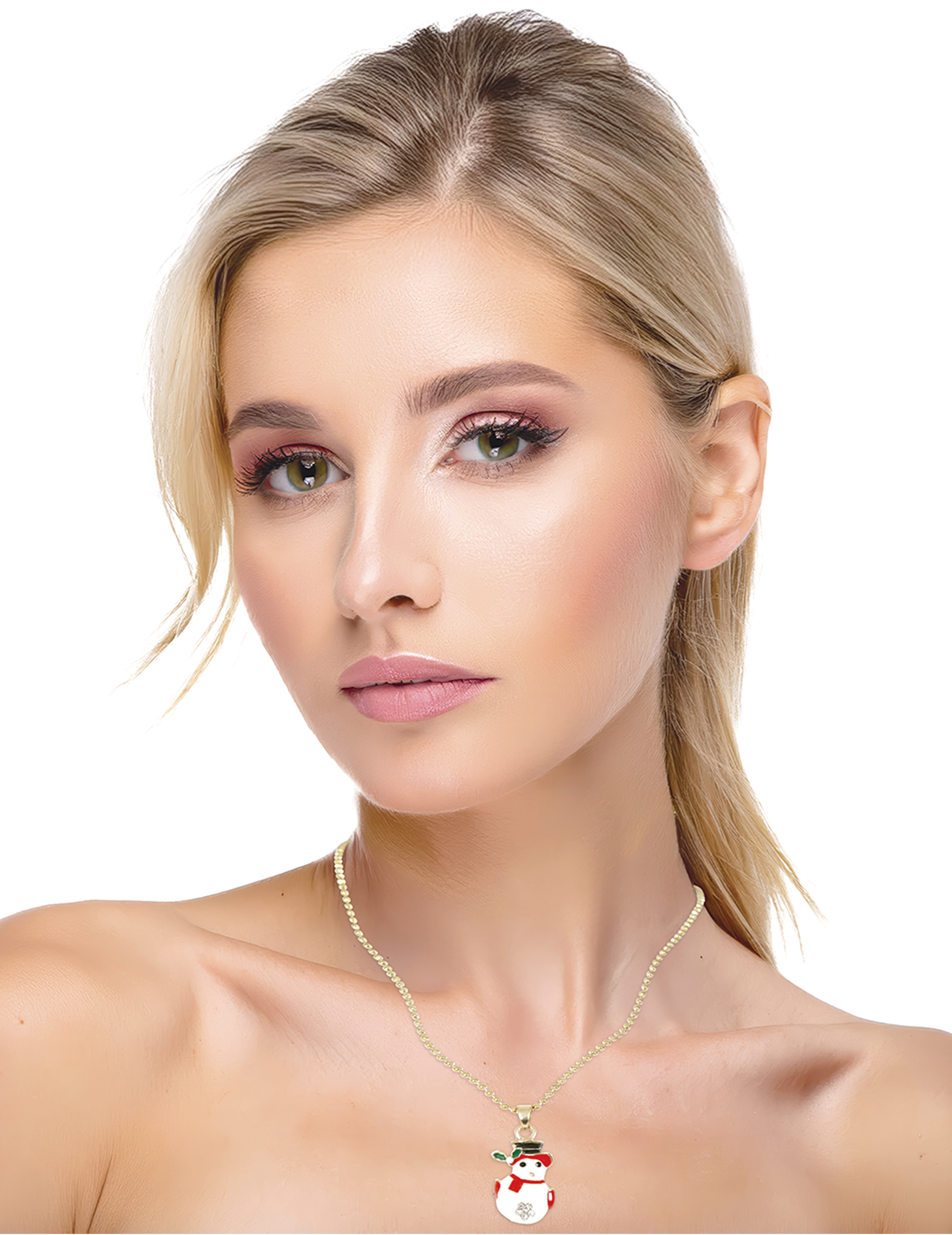 Halskette mit Schneemann Anhänger aus Metall von GUIRMA