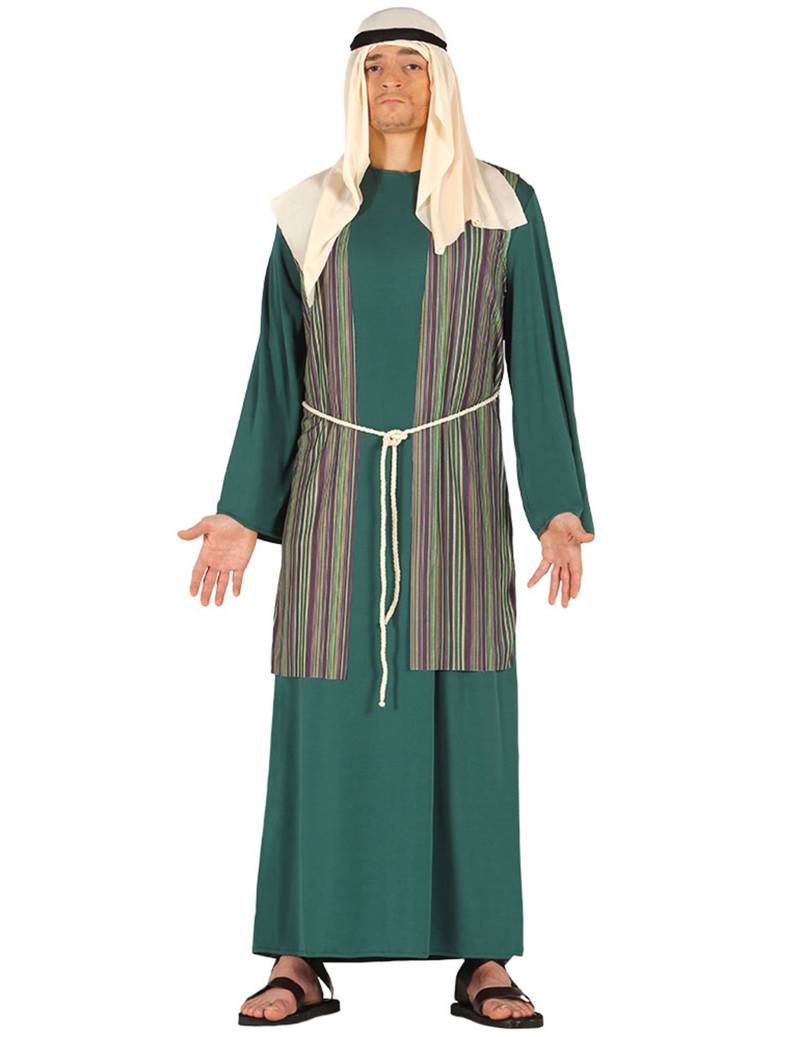 Hirten-Kostüm für Herren Weihnachtskostüm grün-weiss Hirten-Kostüm für Herren Weihnachtskostüm grün-weiss von GUIRMA