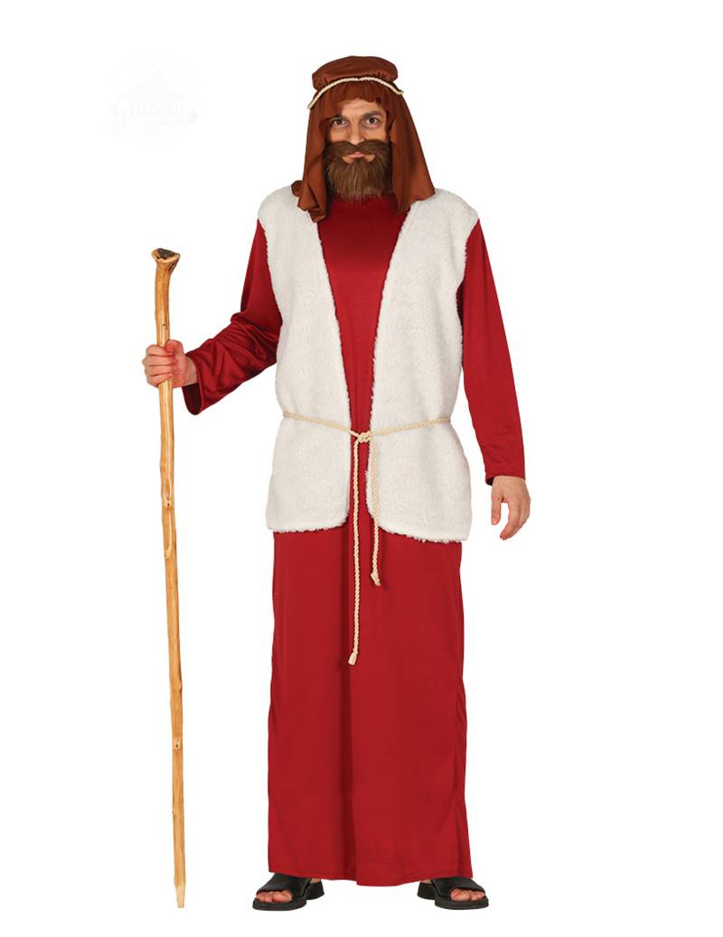 Josef-Kostüm Hirten-Kostüm für Erwachsene rot-weiss von GUIRMA