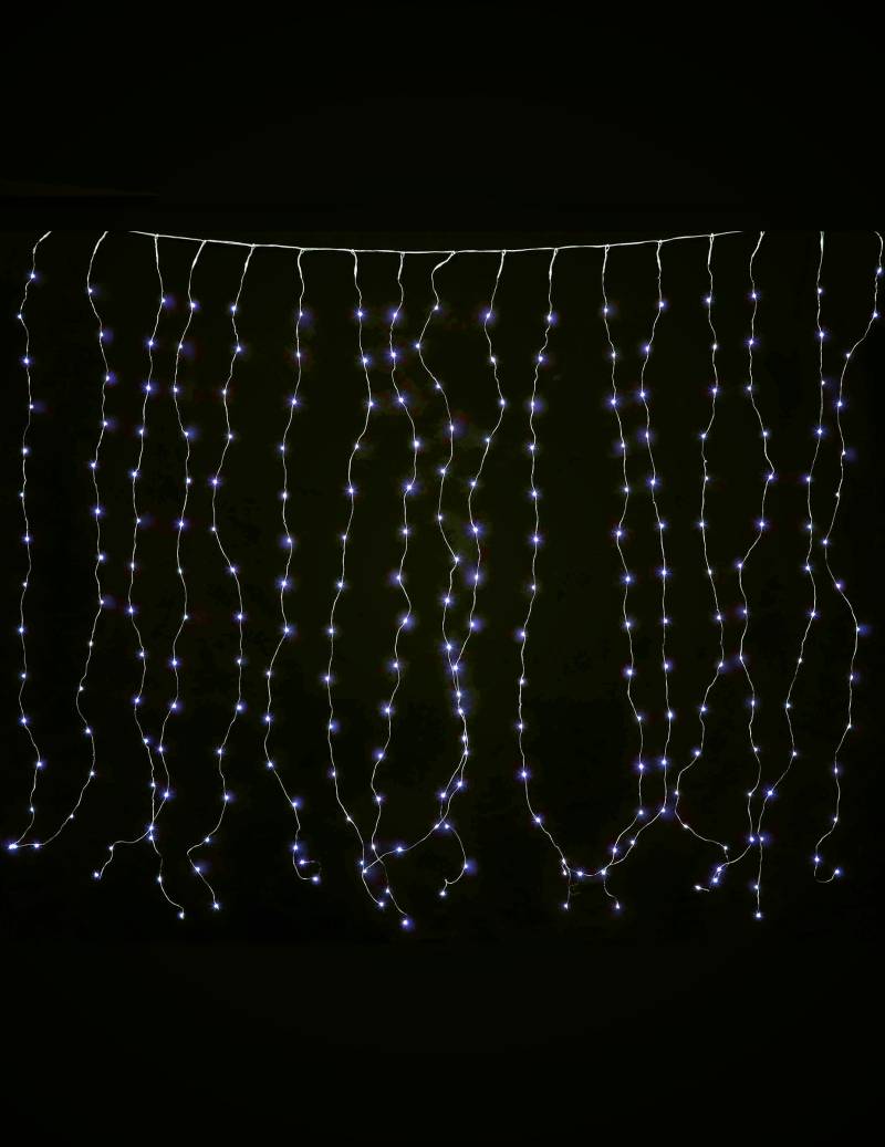 Kaltweißer Lichtervorhang Weihnachts-Girlande 90 LED weiß 1,7 x 0,5 m von GUIRMA