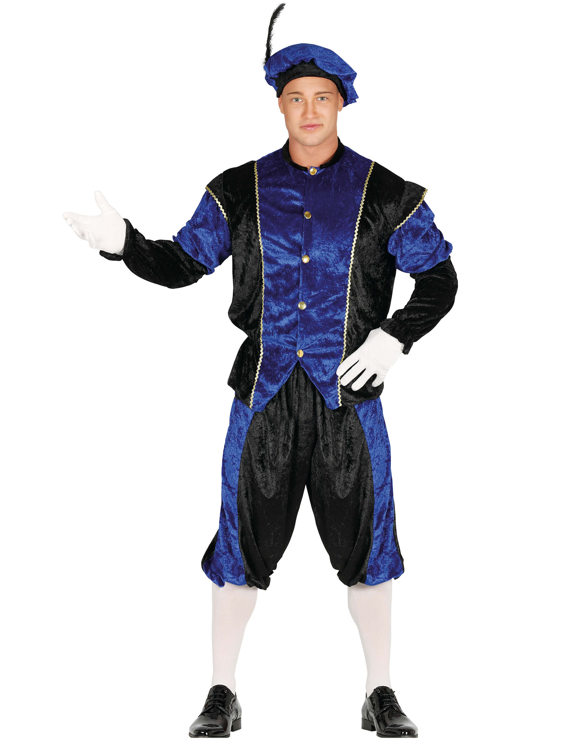 Knecht Ruprecht-Herrenkostüm für Weihnachten blau-schwarz Knecht Ruprecht-Herrenkostüm für Weihnachten blau-schwarz von GUIRMA