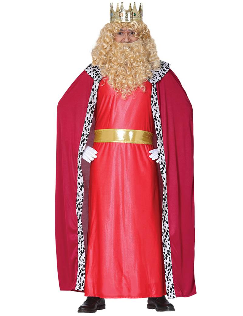 Melchior Kostüm für Erwachsene Heilige drei Könige rot von GUIRMA