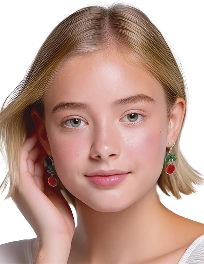 Ohrringe Weihnachtskugel Design aus Metall von GUIRMA