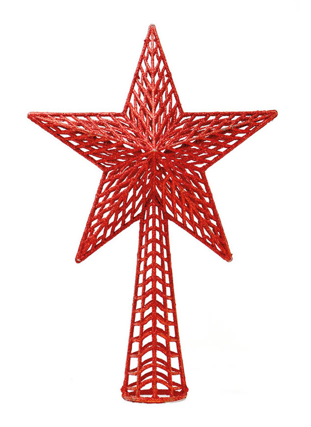 Weihnachtsbaum-Spitze Glitzerstern rot 27 cm Weihnachtsbaum-Spitze Glitzerstern rot 27 cm von GUIRMA
