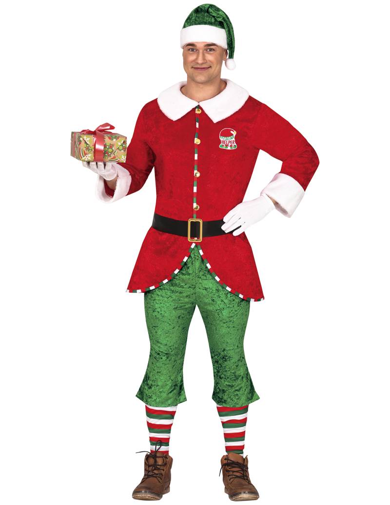 Weihnachtself Herrenkostüm Rot Grün Weihnachtself Herrenkostüm Rot Grün von GUIRMA