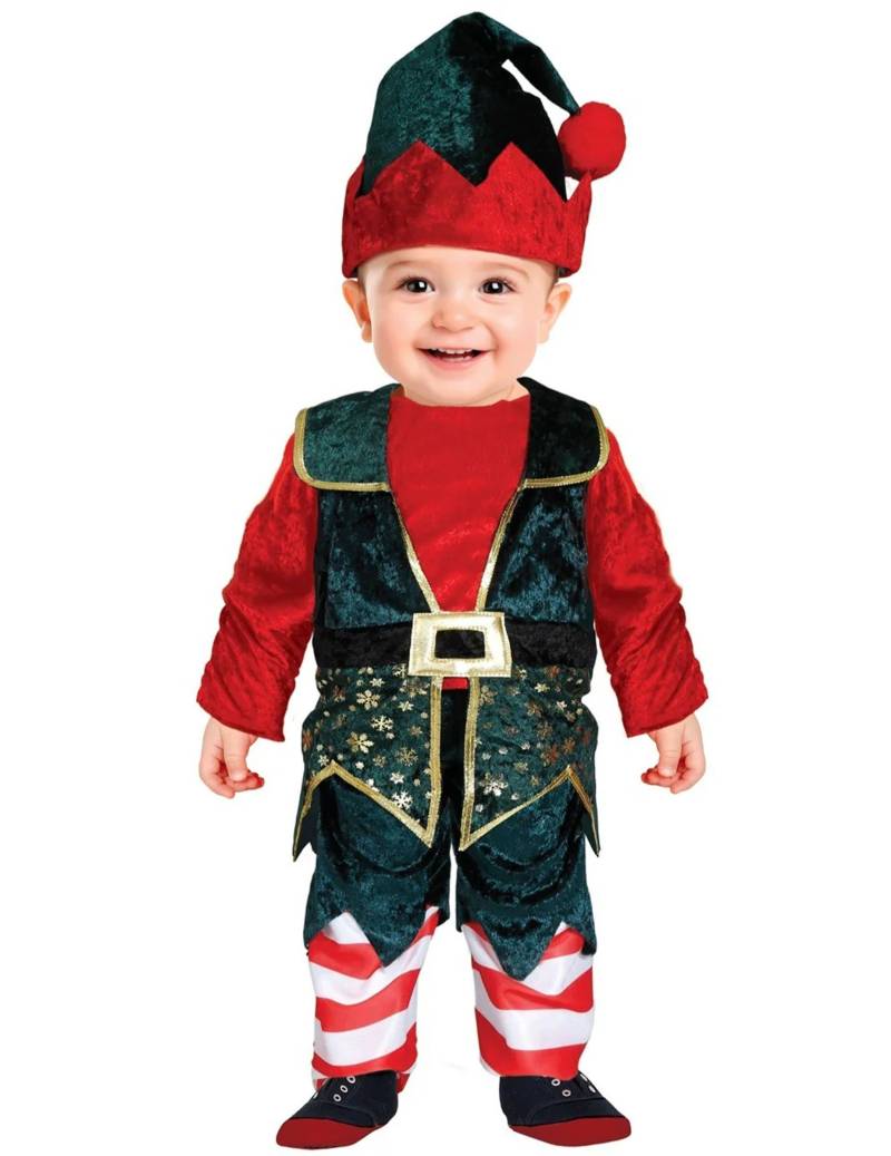 Weihnachtselfen Kostüm für Babies rot-grün Weihnachtselfen Kostüm für Babies rot-grün von GUIRMA