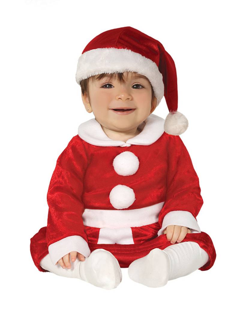 Weihnachtskostüm für Babys Weihnachtsmann-Baby-Kostüm rot-weiss von GUIRMA