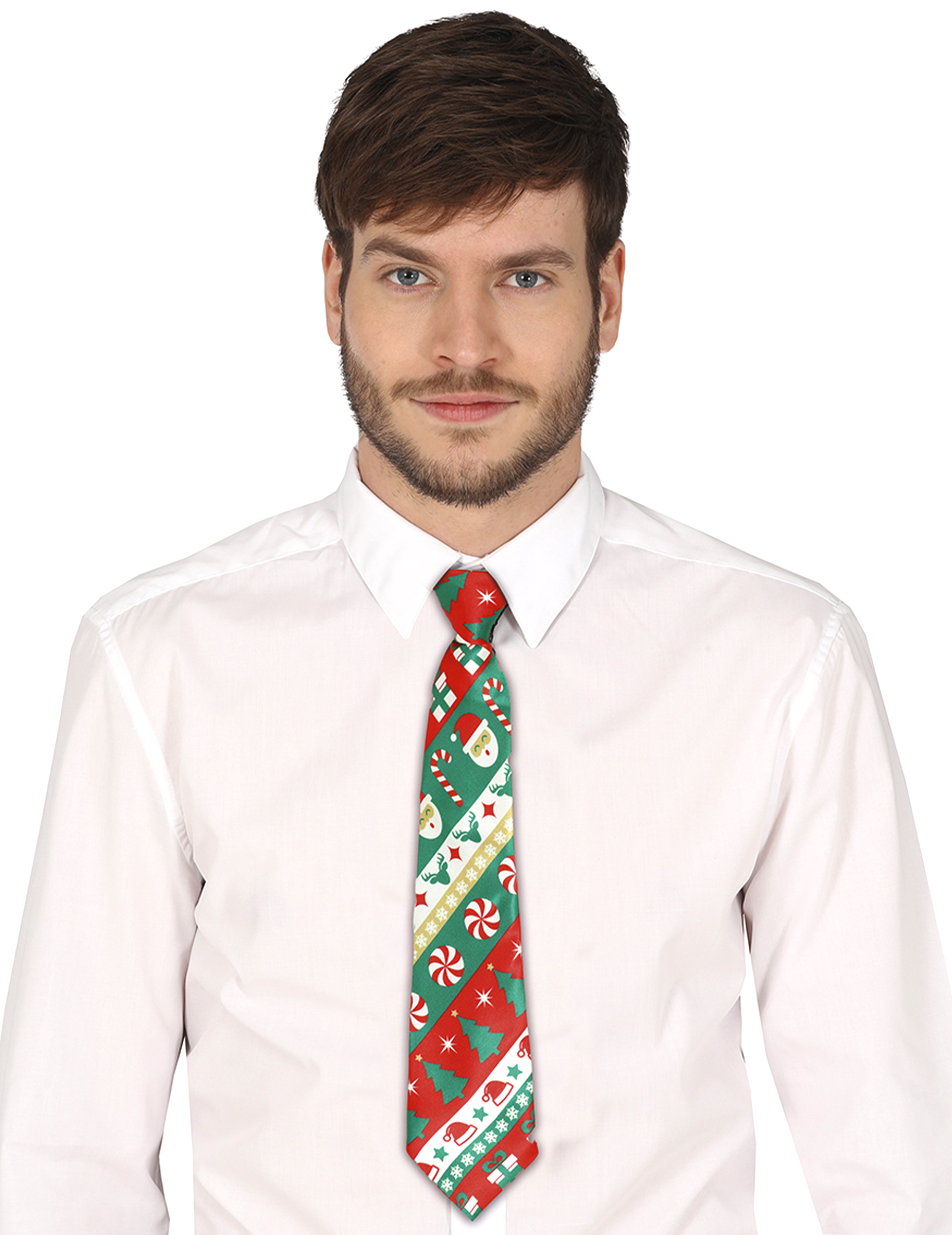 Weihnachtskrawatte für Erwachsene Rot Grün von GUIRMA