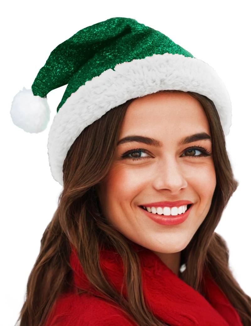 Weihnachtsmütze für Erwachsene Grün von GUIRMA