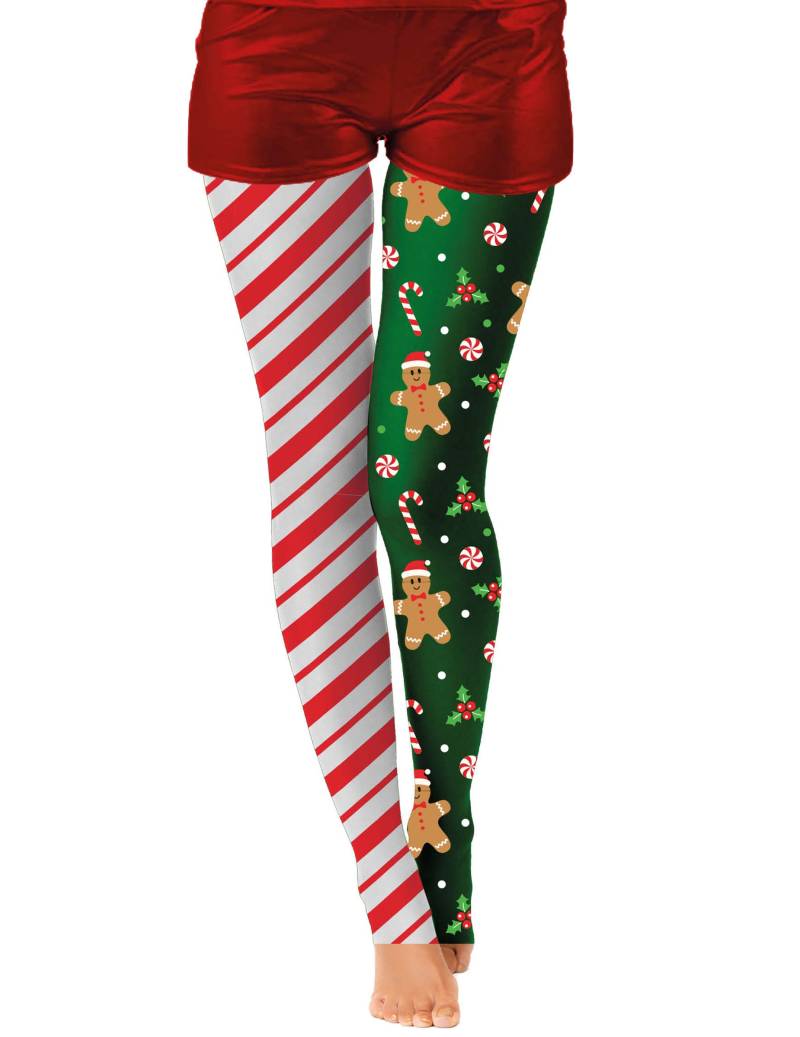 Weihnachtsstumpfhose mit Lebkuchenmotiv für Erwachsene von GUIRMA