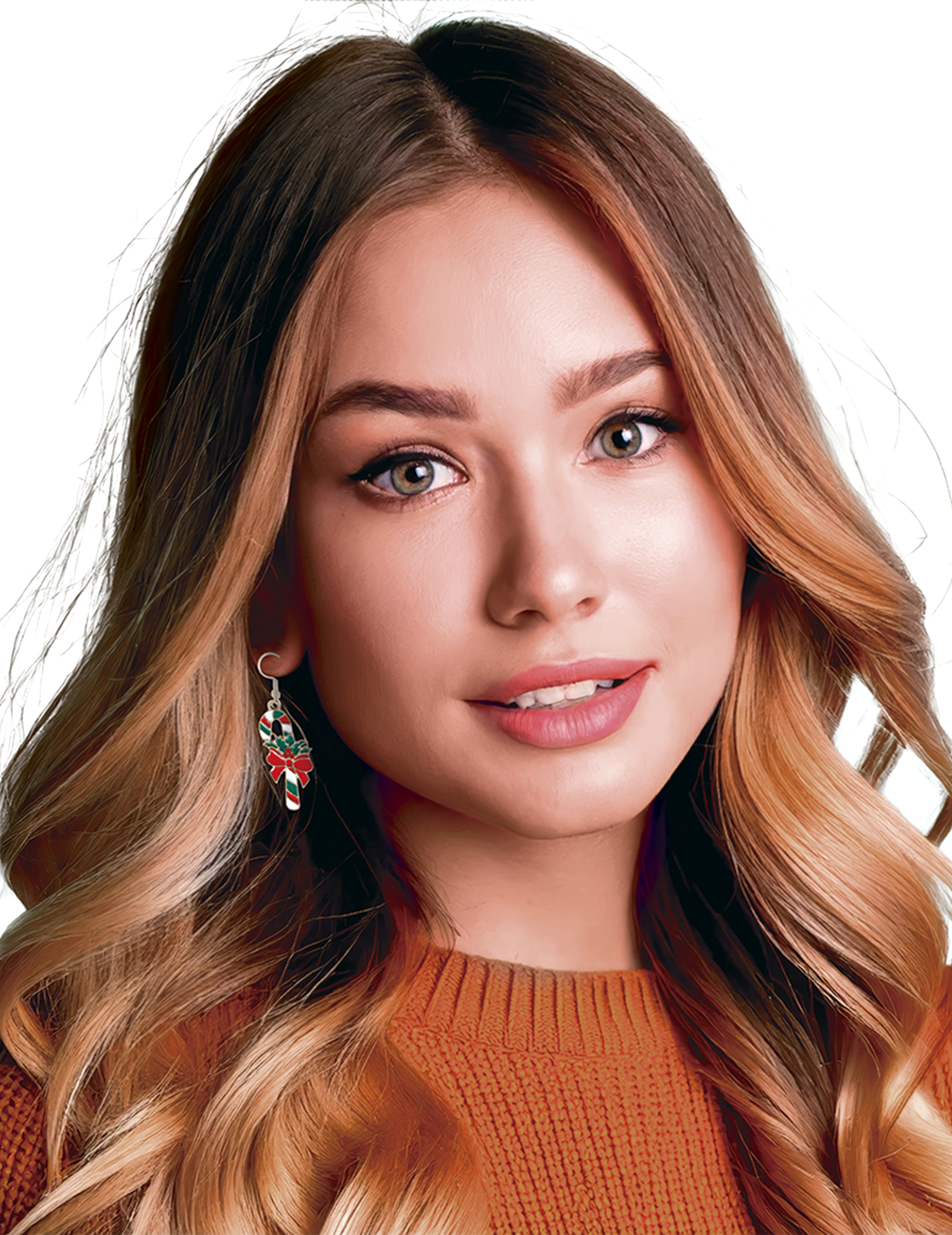 Zuckerstangen Ohrringe aus Metall Weihnachten von GUIRMA