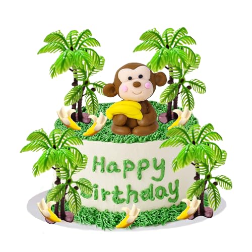 Affe Kuchen Dekoration, Dschungel Tiere Tortendeko, Affe Geburtstag Party Dekoration, Banane Kuchen Deko, Mini Palmen Kuchendekoration, Waldtiere Kuchen Deko für Kinder Geburtstag Affe Kuchen Dekoration, Dschungel Tiere Tortendeko, Affe Geburtstag Party Dekoration, Banane Kuchen Deko, Mini Palmen Kuchendekoration, Waldtiere Kuchen Deko für Kinder Geburtstag von GUIZIYAO