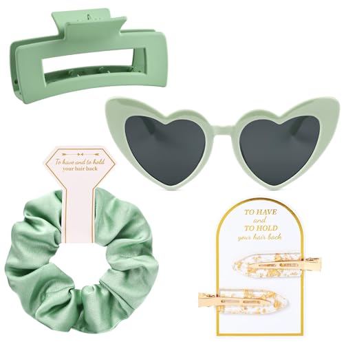 GUIZIYAO Bride to Be Herzbrille, Brautjungfern Scrunchies, Haarnadeln, sonnenbrille hochzeit, für Braut- und Junggesellenabschiede, Damenaccessoires und Hochzeitsdekorationen (A) von GUIZIYAO