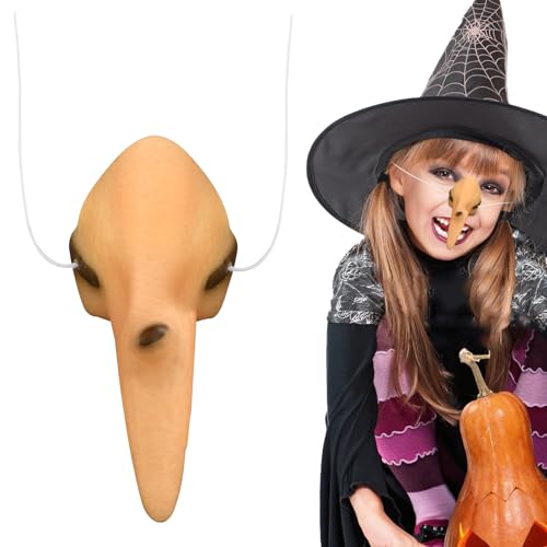 GUIZIYAO Halloween Hexennase, Hexennase, mit Elastischer Kordel, Hexen Zubehör, lustige Hexennase, Halloween-Zubehör, falscher Nase, für Halloween, Karneval, Hexe Cosplay, Kostümzubehör GUIZIYAO Halloween Hexennase, Hexennase, mit Elastischer Kordel, Hexen Zubehör, lustige Hexennase, Halloween-Zubehör, falscher Nase, für Halloween, Karneval, Hexe Cosplay, Kostümzubehör von GUIZIYAO