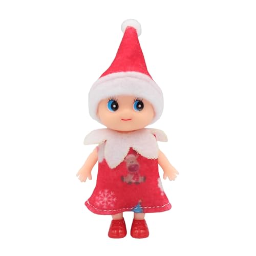 GUIZIYAO Weihnachtself, Winzige Elfen-Puppe, Weihnachtselfen Figuren Mini Elfen, Kleiner Helfer des Weihnachtsmanns Mit Beweglichem Kopf Und Füßen, Little Elf Puppe Spielzeug für Jungen Mädchen (Rot) GUIZIYAO Weihnachtself, Winzige Elfen-Puppe, Weihnachtselfen Figuren Mini Elfen, Kleiner Helfer des Weihnachtsmanns Mit Beweglichem Kopf Und Füßen, Little Elf Puppe Spielzeug für Jungen Mädchen (Rot) von GUIZIYAO