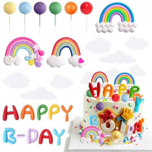 Regenbogen Tortendeko, Cake Topper Regenbogen Kuchen Deko, Regenbogen Torten Deko, Cupcake Deko Regenbogen Cupcake Topper, Geburtstagskuchen Deko Regenbogen, für Kinder Mädchen Geburtstags Dekoration Regenbogen Tortendeko, Cake Topper Regenbogen Kuchen Deko, Regenbogen Torten Deko, Cupcake Deko Regenbogen Cupcake Topper, Geburtstagskuchen Deko Regenbogen, für Kinder Mädchen Geburtstags Dekoration von GUIZIYAO
