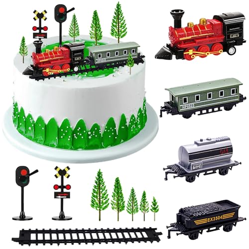 Zug Tortendeko Junge, Cake Topper Geburtstag Zug, 12 Stück Zug Kuchen Deko, Zug Torten Deko, Kuchen Topper Zug Spielzeug, Zug Deko Kuchen, für Jungen, Kinder mit Dampfzugthema Geburtstags Dekorationen Zug Tortendeko Junge, Cake Topper Geburtstag Zug, 12 Stück Zug Kuchen Deko, Zug Torten Deko, Kuchen Topper Zug Spielzeug, Zug Deko Kuchen, für Jungen, Kinder mit Dampfzugthema Geburtstags Dekorationen von GUIZIYAO