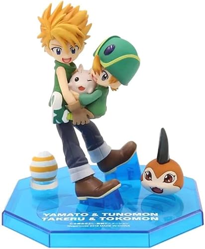 10 cm Figur Anime Digimon Adventure Ishida Yamato and Poyomon Action PVC Figur Modell Puppen Anime Geschenke Spielzeug Modelle Geburtstag Present Decora von GUNBAK