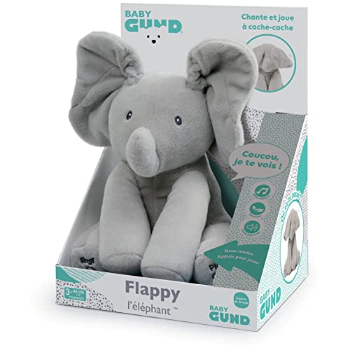 GUND Flappy L'ÉléphANT Interactive Pour Bébé - Bouge, Parle et Chante Pour le VOS Enfants - Kuscheltier Elefant Taille 30 cm - 6054176 - Baby ab 10 Monaten von GUND