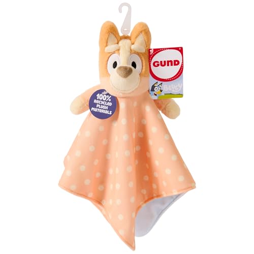 GUND Bingo Nachhaltig weicher Plüsch Lovey, hergestellt aus recycelten Materialien, Babydecke mit Stofftier, Orange, 33 cm von GUND