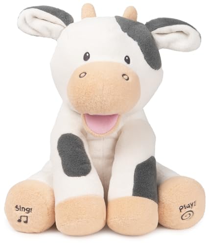 GUND Buttermilch, die Kuh - qualitativ hochwertiges, interaktives, singendes Plüschtier, bewegt Ohren und Mund, für Babys ab 10 Monaten von GUND