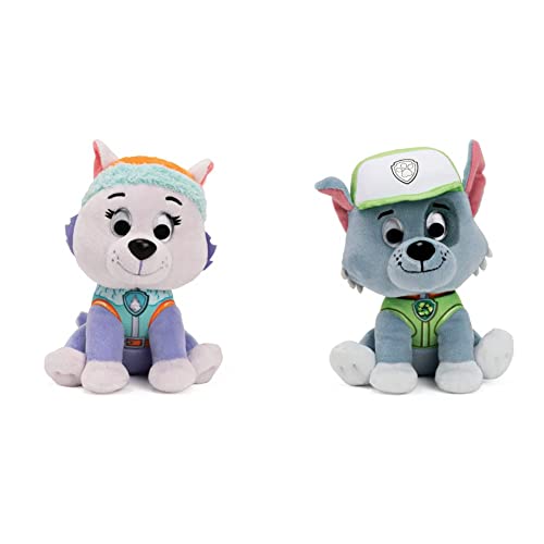 GUND PAW Patrol Everest Plüschtier, 15 cm, ab 1 Jahr empfohlen & PAW Patrol Rocky Plüschtier, 15 cm - hochwertiges Kuscheltier für Fans der beliebten TV-Serie, ab 1 Jahr empfohlen von GUND