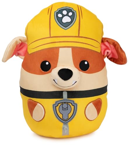 GUND PAW Patrol Trend Squishy Rubble, 30 cm - hochwertiges Plüschtier und Kuschelkissen in einem, Geschenk für Kinder ab 1 Jahr von GUND