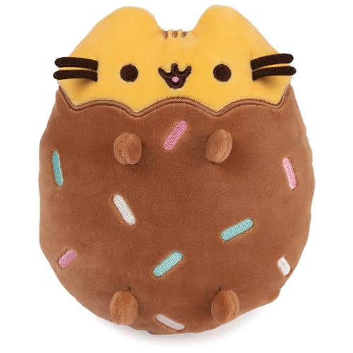 GUND Pusheen Chocolate Dipped Cookie Squisheen, Stofftier ab 8 Jahren, Braun/Gelb, 15,2 cm von GUND