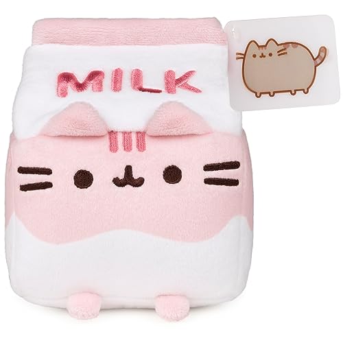 GUND Pusheen Plüsch-Katze, Erdbeermilch, ab 8 Jahren, Pink/Weiß, 15,2 cm von GUND