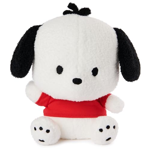 GUND Sanrio Pochacco Plüsch, Welpe Stofftier ab 1 Jahren, Weiß/Rot, 15,2 cm von GUND