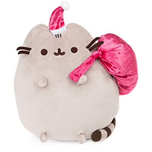 GUND Santa Claws Pusheen Holiday Plüschtier Katze, Grau und Rosa, 24,1 cm von GUND