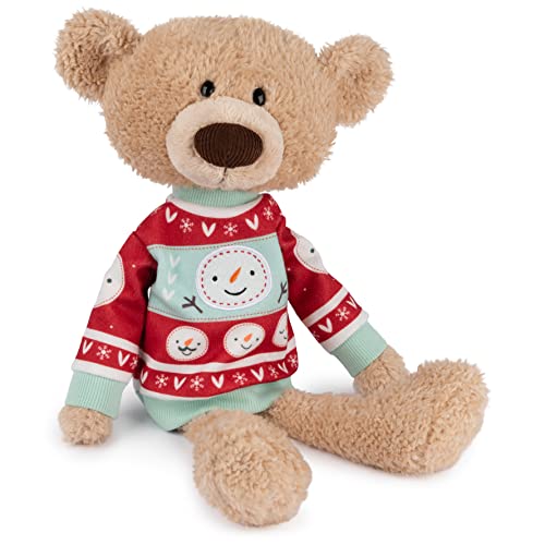 GUND Zahnstocher mit Urlaubspullover, klassischer Teddybär, Stofftier ab 1 Jahren, Beige/Rot/Weiß, 38,1 cm von GUND