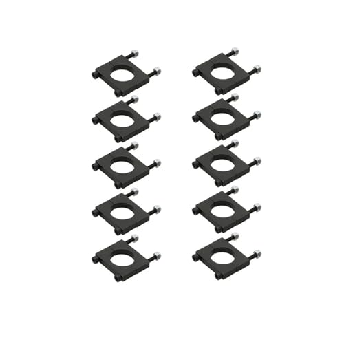 GUOFHUIO 10 STÜCKE Aluminiumlegierung 20 mm 22 mm 25 mm 28 mm 30 mm 35 mm 40 mm Rohrschelle Schlauchclip Carbonrohr Verbindungsstück for RC Plant UAV(Aluminum Black 20mm) von GUOFHUIO