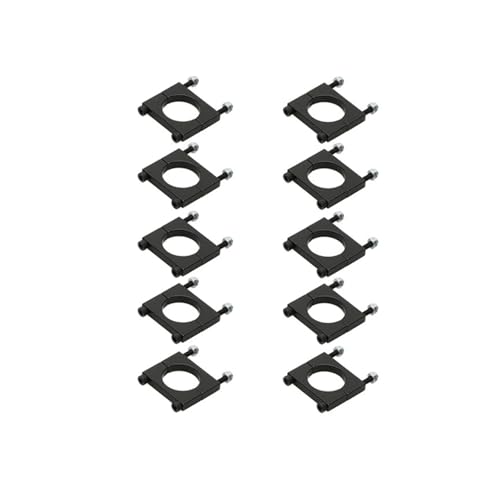 GUOFHUIO 10 STÜCKE Aluminiumlegierung 20 mm 22 mm 25 mm 28 mm 30 mm 35 mm 40 mm Rohrschelle Schlauchclip Carbonrohr Verbindungsstück for RC Plant UAV(Aluminum Black 22mm) von GUOFHUIO