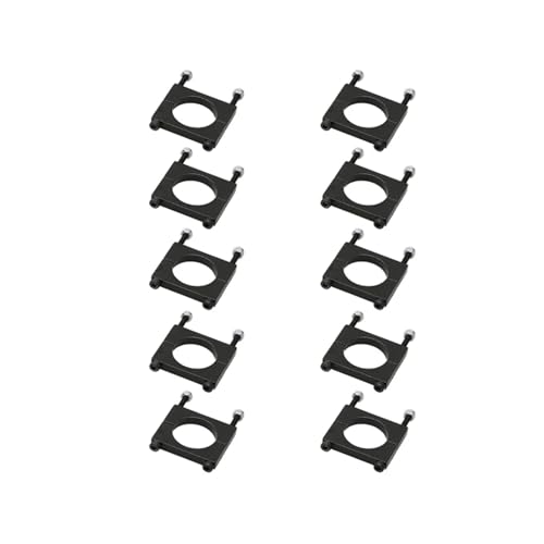 GUOFHUIO 10 STÜCKE Aluminiumlegierung 20 mm 22 mm 25 mm 28 mm 30 mm 35 mm 40 mm Rohrschelle Schlauchclip Carbonrohr Verbindungsstück for RC Plant UAV(Aluminum Black 25mm) von GUOFHUIO