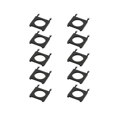 GUOFHUIO 10 STÜCKE Aluminiumlegierung 20 mm 22 mm 25 mm 28 mm 30 mm 35 mm 40 mm Rohrschelle Schlauchclip Carbonrohr Verbindungsstück for RC Plant UAV(Aluminum Black 28mm) von GUOFHUIO