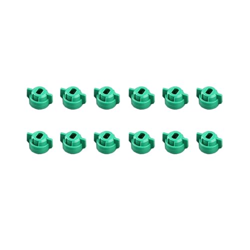 GUOFHUIO 12PCS Sprühdüse Hohle Runde/Flache Kappe Hochdruck-Sprinklerkopf for RC Pflanzen Landwirtschaft UAV Drone Sprayer(1021 Flat Cap Green) von GUOFHUIO