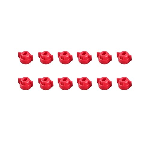 GUOFHUIO 12PCS Sprühdüse Hohle Runde/Flache Kappe Hochdruck-Sprinklerkopf for RC Pflanzen Landwirtschaft UAV Drone Sprayer(1024 Flat Cap red) von GUOFHUIO
