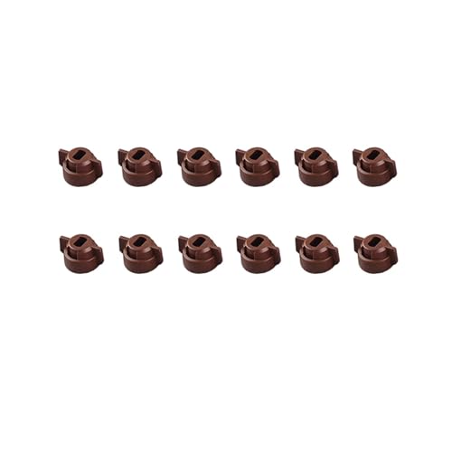 GUOFHUIO 12PCS Sprühdüse Hohle Runde/Flache Kappe Hochdruck-Sprinklerkopf for RC Pflanzen Landwirtschaft UAV Drone Sprayer(1025 Flat Cap Brown) von GUOFHUIO