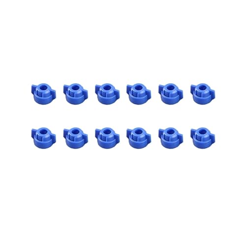 GUOFHUIO 12PCS Sprühdüse Hohle Runde/Flache Kappe Hochdruck-Sprinklerkopf for RC Pflanzen Landwirtschaft UAV Drone Sprayer(1033 Round Cap Blue) von GUOFHUIO