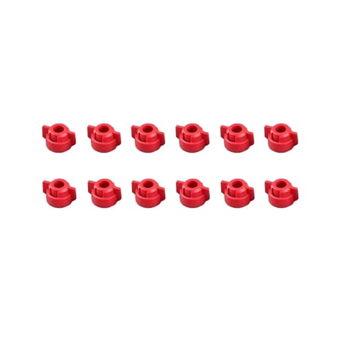 GUOFHUIO 12PCS Sprühdüse Hohle Runde/Flache Kappe Hochdruck-Sprinklerkopf for RC Pflanzen Landwirtschaft UAV Drone Sprayer(1034 Round Cap red) von GUOFHUIO