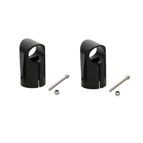 GUOFHUIO 2 STÜCKE Aluminium-Stativ-T-Stück 20 bis 20/25 bis 20/25 bis 25 mm T-förmiges Gelenk Dreiwege-Carbonrohr-Verbindungsclip for RC-Mehrachsen-UAV(Black 25 to 20mm) von GUOFHUIO