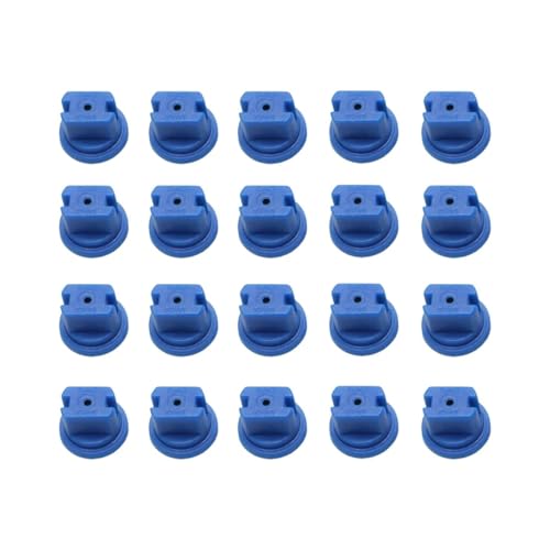 GUOFHUIO 20 STÜCKE Fächerförmige Kunststoff-Sprühdüse Landwirtschaft Beschlagen Sprinkler Zerstäubung Sprühgeräte for DIY getan Zubehör(Cone Round fit Flat) von GUOFHUIO