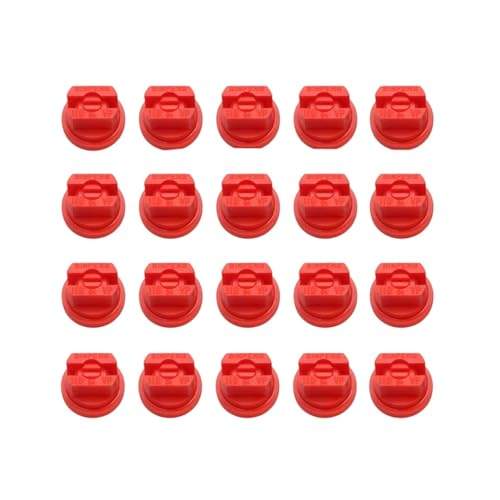 GUOFHUIO 20 STÜCKE Fächerförmige Kunststoff-Sprühdüse Landwirtschaft Beschlagen Sprinkler Zerstäubung Sprühgeräte for DIY getan Zubehör(Vp110-04 red) von GUOFHUIO