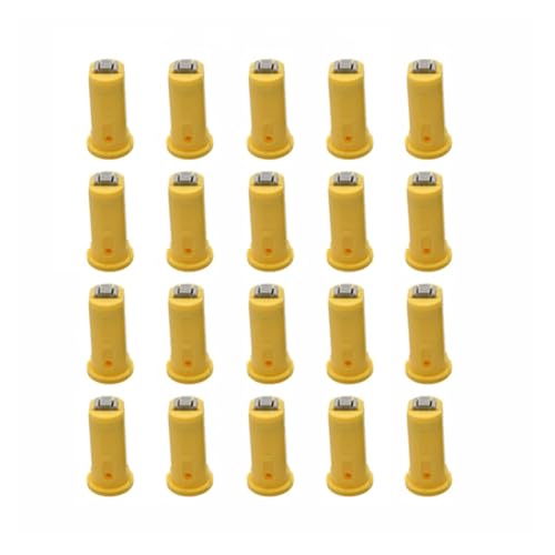 GUOFHUIO 20PCS Doppel-Fan Winddicht Spray Düse Zerstäubung Sprinkler Kopf DIY for RC Anlage Landwirtschaft UAV(02 Yellow) von GUOFHUIO
