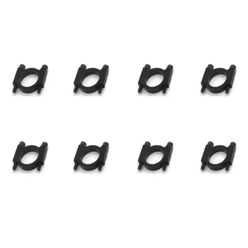 GUOFHUIO 8 STÜCKE CNC Aluminium Rohrschelle D12mm 16mm 20mm 22mm 25mm 30mm Carbonrohr Clip Anschluss Motorsitz for RC UAV Drone Muilticopter(20mm Black) von GUOFHUIO