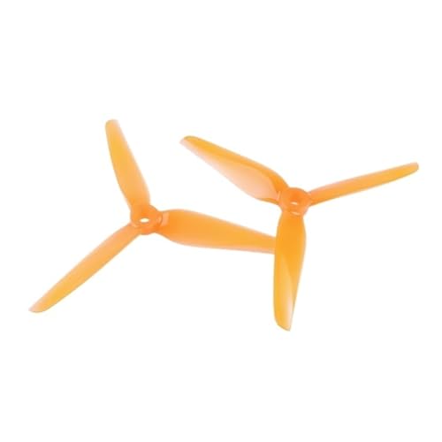 GUOFHUIO R38 5,1 Zoll 3-Blatt Bunter Rennpropeller for FPV-Drohnen(5.1Inch 2Pairs Orang) von GUOFHUIO