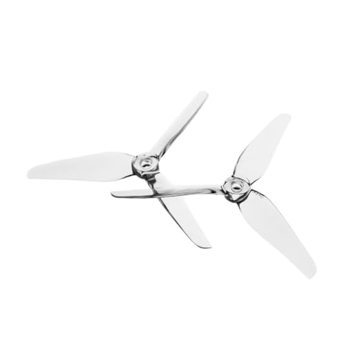 GUOFHUIO R38 5,1 Zoll 3-Blatt Bunter Rennpropeller for FPV-Drohnen(5.1Inch 2Pairs White) von GUOFHUIO