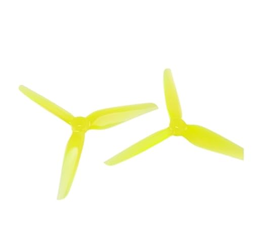 GUOFHUIO R38 5,1 Zoll 3-Blatt Bunter Rennpropeller for FPV-Drohnen(5.1Inch 2Pairs Yello) von GUOFHUIO